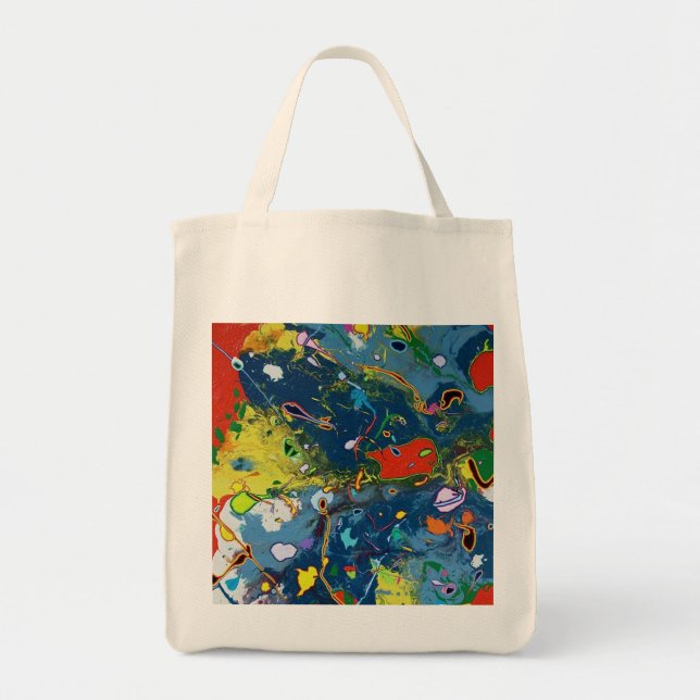 Cadmium Smash Organic Grocery Tote Bag (Front)