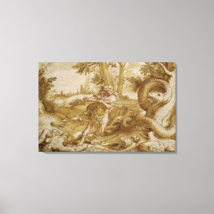 Cadmus about to attack a Dragon Canvas Print