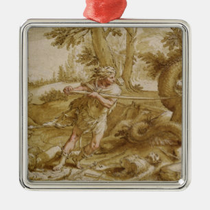 Cadmus about to attack a Dragon Metal Ornament