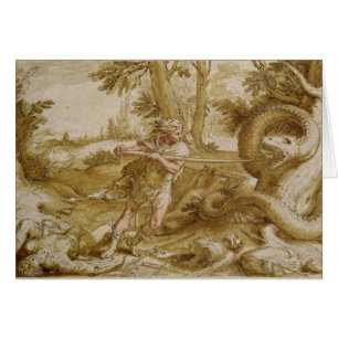 Cadmus environ pour attaquer un dragon