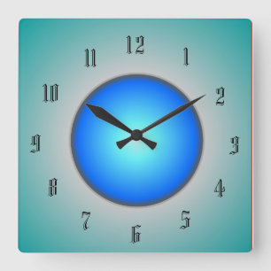 Cadran Aqua/Bleu/Vert > Horloge Murale