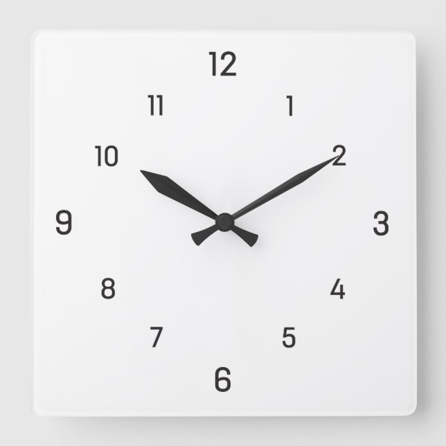 Cadran carré simple horloge murale (Recto)