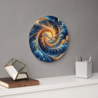 Cadran de l'horloge spirale vibrant | Horloge mura