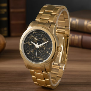 Cadran de Montre en Obsidienne Abstraite
