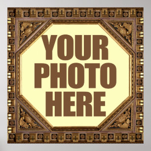 Cadre antique avec votre affiche de photo