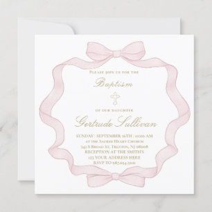 cadre arc rose   Invitation au baptême