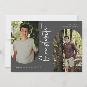 Cadre Arché Diplômé Scripté 4 Photo Invitation