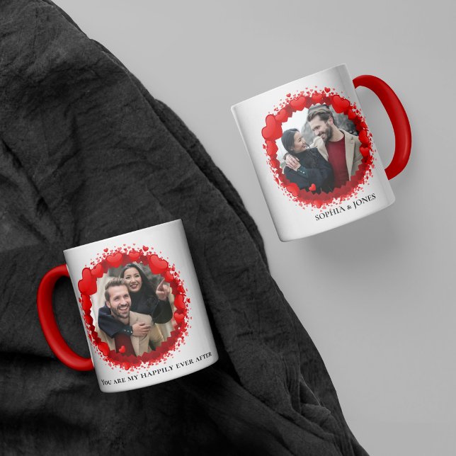 Cadre cardiaque Valentine Photo Café Mug (Créateur téléchargé)