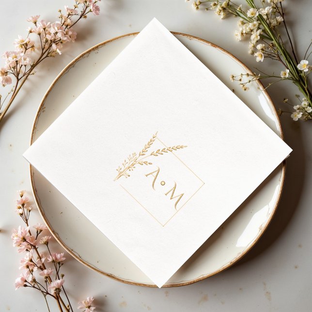 Cadre carré monogramme élégant (Créateur téléchargé)