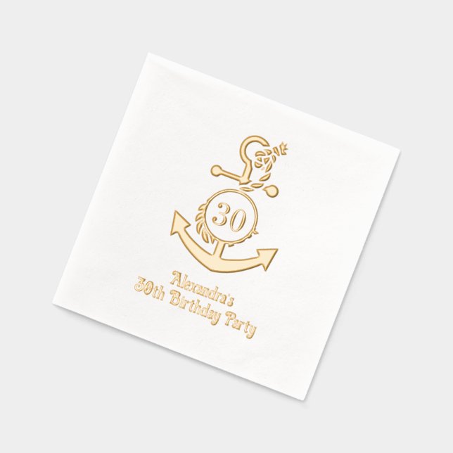 Cadre d'Ancres nautiques #2 fête d'anniversaire (Gauche)