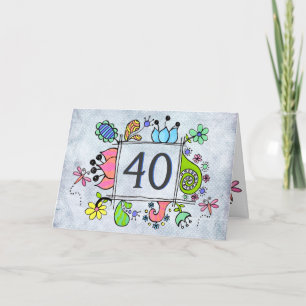 Cadre d'art populaire 40 40e anniversaire Carte de