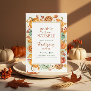 Cadre de banquet d'automne Invitation de Thanksgiv