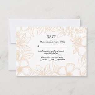  Cadre de courre de fleurs mariage élégant carte R