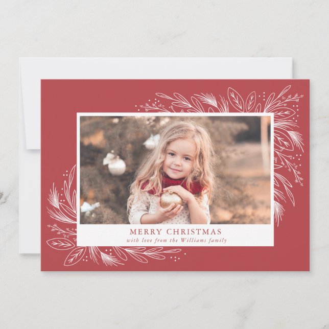 Cadre de fête, carte de Noël avec photo (Devant)