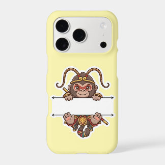 Cadre de nom divisé du roi singe chibi mignon