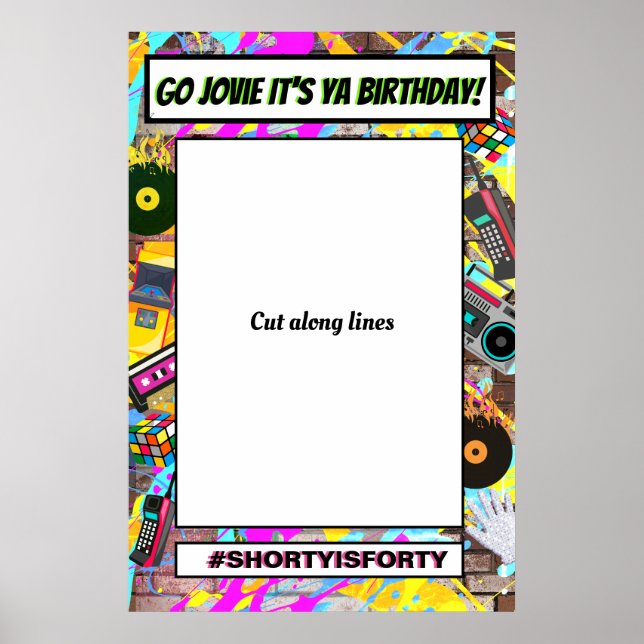 Cadre de photomaton rétro années 80 Poster Prop (Devant)