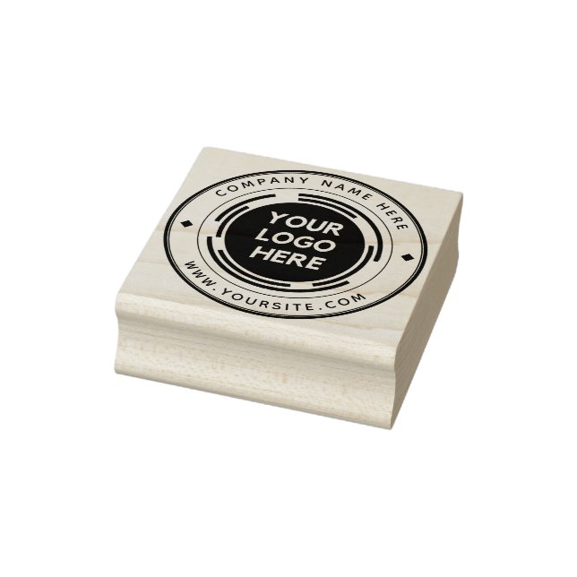Cadre de tampon personnalisé Logo de votre entrepr (Tampon)