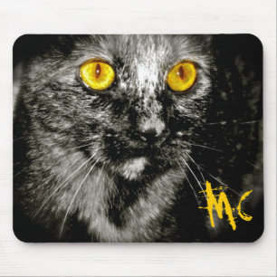 Cadre de tapis de souris de chat de singe plein