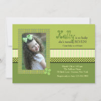 Cadre de trèfle St. Patrick's Day Photo Invitation