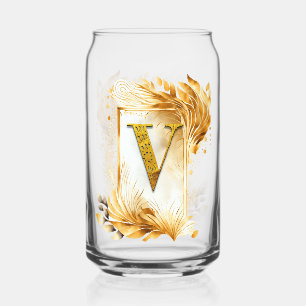 Cadre décoré d'un monogramme doré V