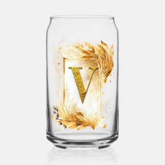 Cadre décoré d'un monogramme doré V