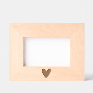 Cadre d'image du coeur gravé au laser