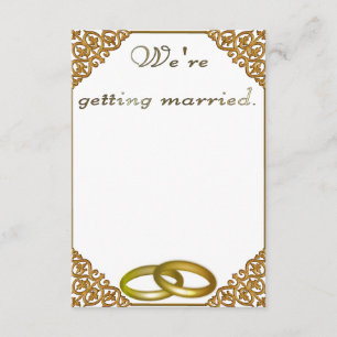 Cadre doré faire-part de mariage
