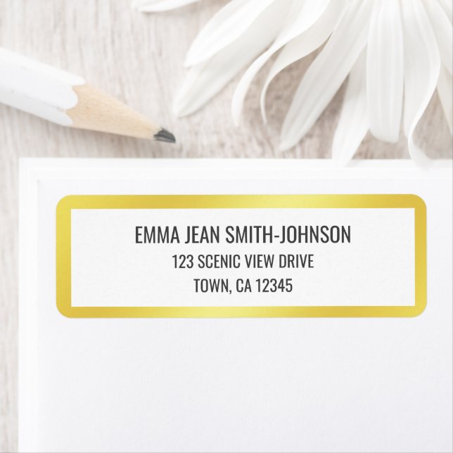 Cadre Doré Moderne Élégant Glamour Or Chic (En situation)