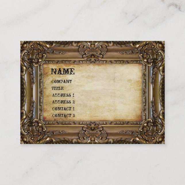 Cadre en bronze - carte de visite (Devant)