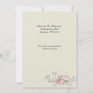 Cadre fantaisie Invitation de douche nuptiale 5x7