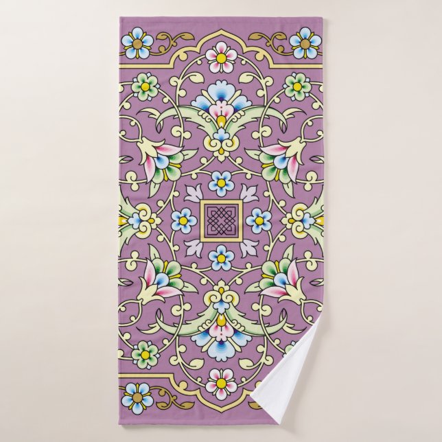 Cadre floral arabe. Conception islamique tradition (Serviette de bain)