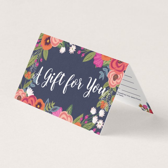 Cadre floral Boho - Certificat cadeau (Front)