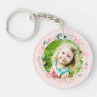 Cadre floral de photo faite sur commande rose