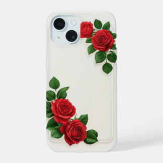 Cadre floral de rose rouge élégant
