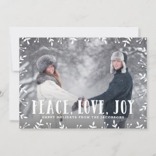 Cadre Foliage Paix Joie Amour Carte photo de vacan