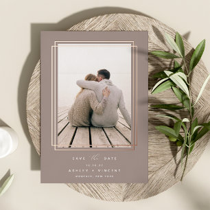 Cadre Géométrique   Faire-Part de Date de Mariage 
