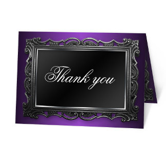 Cadre gothique Violet Merci Cartes