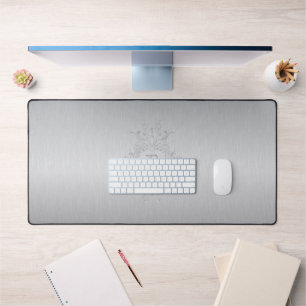 Cadre gris et aluminium brossé avec initiale perso