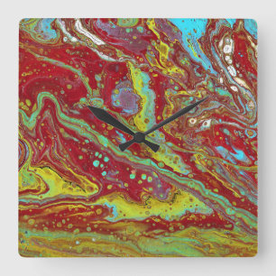 Cadre Horloge Murale Psychedelique Forme Libre 3