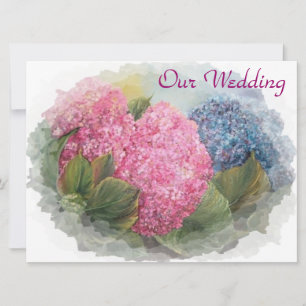 CADRE HYDRANGEAS - FAIRE-PART DE MARIAGE