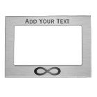 Symbole d'infini sur la texture métallique de Faux