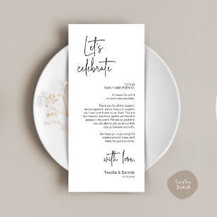 Cadre moderne Cadre Dîner Carte de remerciements