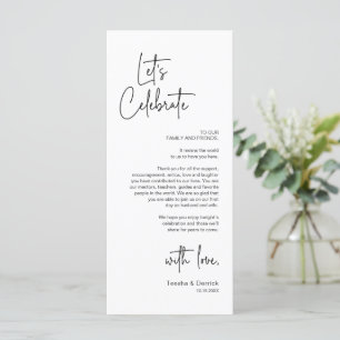 Cadre moderne Cadre Dîner Carte de remerciements