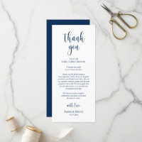 Cadre moderne Merci, carte bleue marine