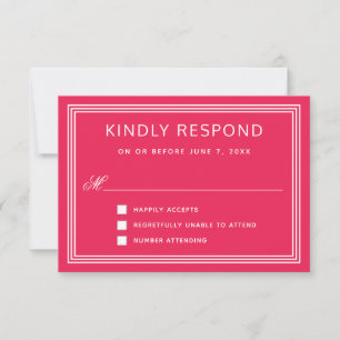 Cadre moderne simple Gras Rose RSVP