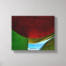 Cadre naturel - Feuilles tropicaux & toile océaniq