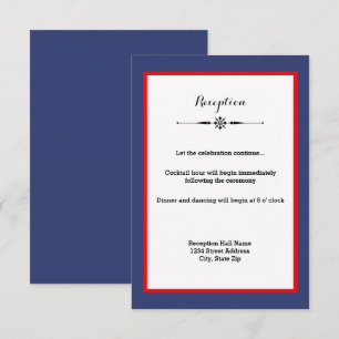 Cadre Navy & Rouge - Invitation de réception