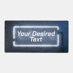 Cadre néon clair sur mur de brique