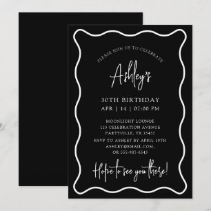 cadre ondulé, bordure ondulée, invitation à la fêt