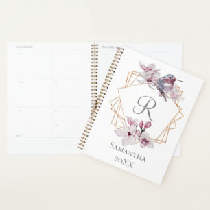 Cadre Or Magnolias Blanches Roses Monogramme